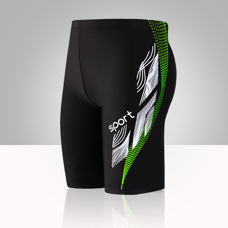 Wholesale Men's Five Points Swim Trunks Boxer Anti-Embarrassment Quick-drying Large Swimwear